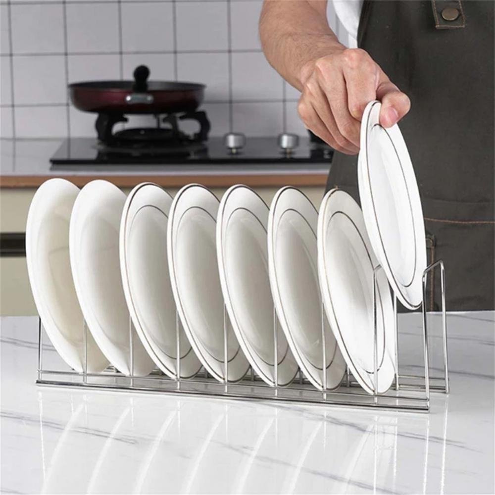 2pc-Kitchen-Organizer-Stainless-Steel-Dish-Bowl-Rack-Drying-Shelf-Utensil-Cutlery-Drainer-8-Slots-Storage-3