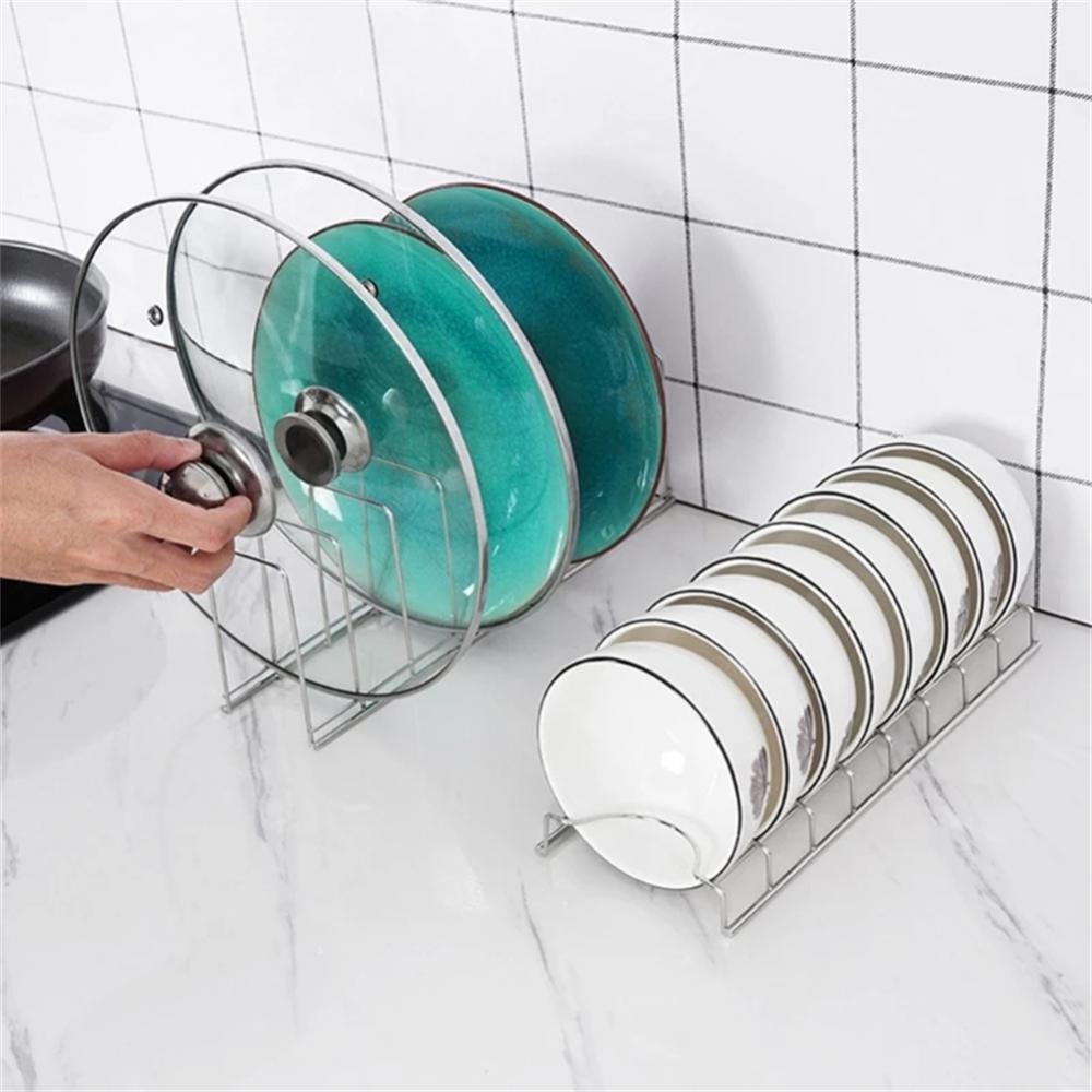2pc-Kitchen-Organizer-Stainless-Steel-Dish-Bowl-Rack-Drying-Shelf-Utensil-Cutlery-Drainer-8-Slots-Storage-4