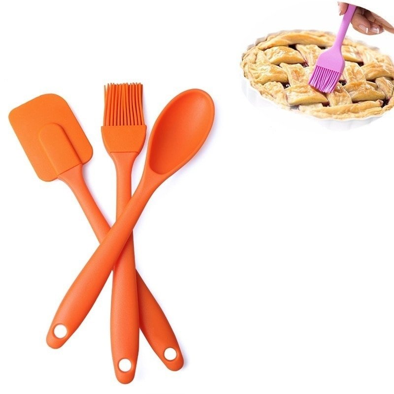3Pcs-Creativity-Silicone-Spatula-Scraper-Brush-Spoon-Kitchen-Baking-Tools-Set-Gadget-Accessories-1