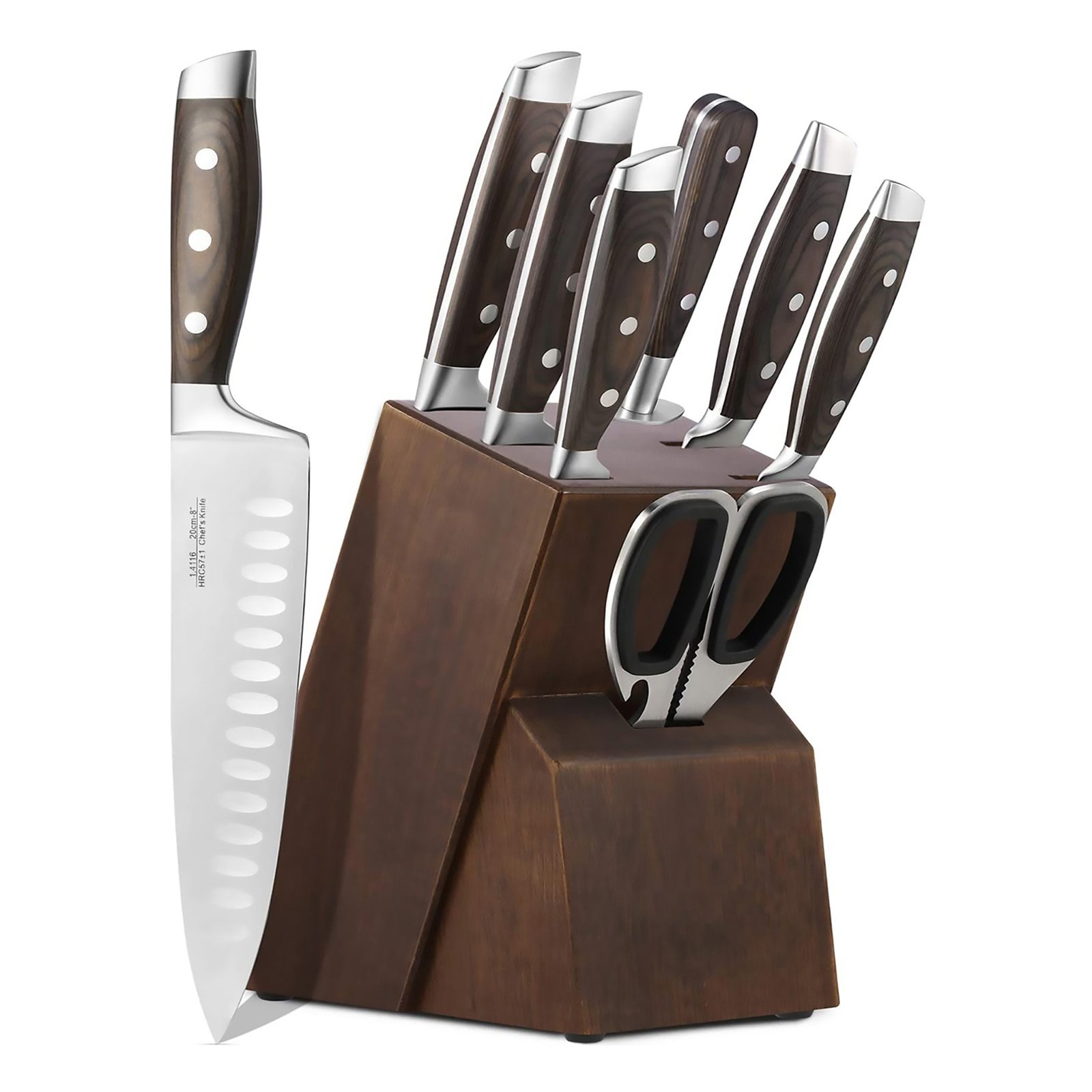 8pcs-Set-Wood-Handle-Kitchen-Knives-Kitchen-Cutting-Tool-Block-Set-With-Sharpener-1-4116-Stainless