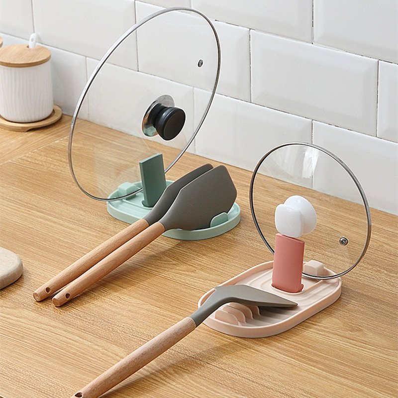 Kitchen-Spatula-Holders-Spoon-Fork-Rack-Shelf-Pot-Lid-Organizer-Chopsticks-Spoon-Rest-Non-slip-Silicone-2