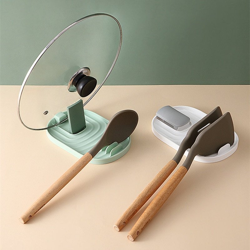 Kitchen-Spatula-Holders-Spoon-Fork-Rack-Shelf-Pot-Lid-Organizer-Chopsticks-Spoon-Rest-Non-slip-Silicone