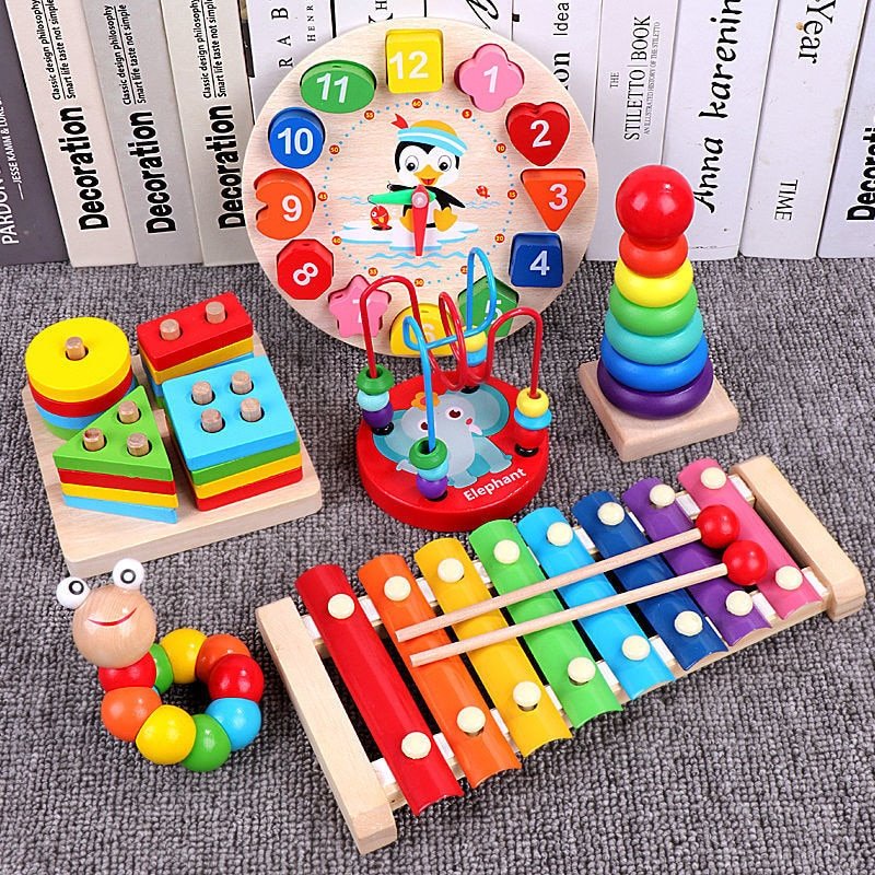 Montessori-Wooden-Toys-Early-Educational-Kids-Wooden-Puzzles-Game-Sensory-Blocks-1-2-3-Years-Baby