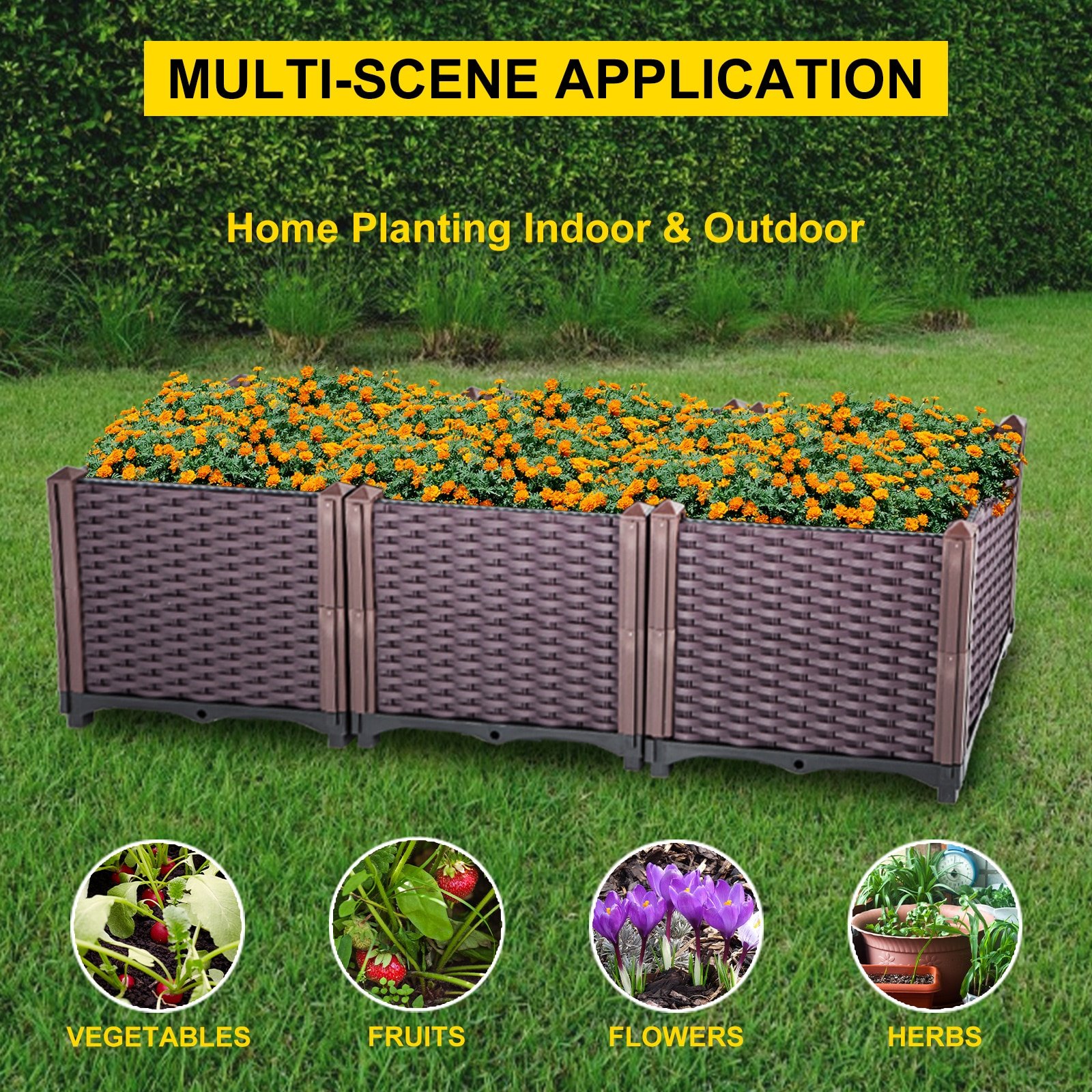 VEVOR-Plastic-Raised-Garden-Beds-In-Outdoor-20-5-H-14-5-H-Flower-Box-Kit-1
