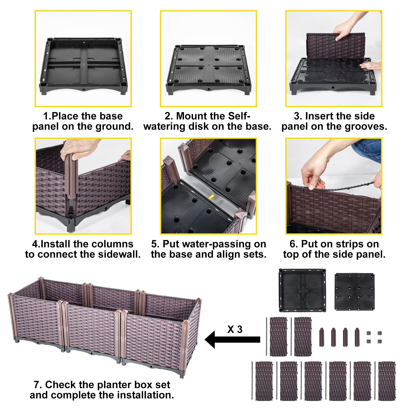 VEVOR-Plastic-Raised-Garden-Beds-In-Outdoor-20-5-H-14-5-H-Flower-Box-Kit-4