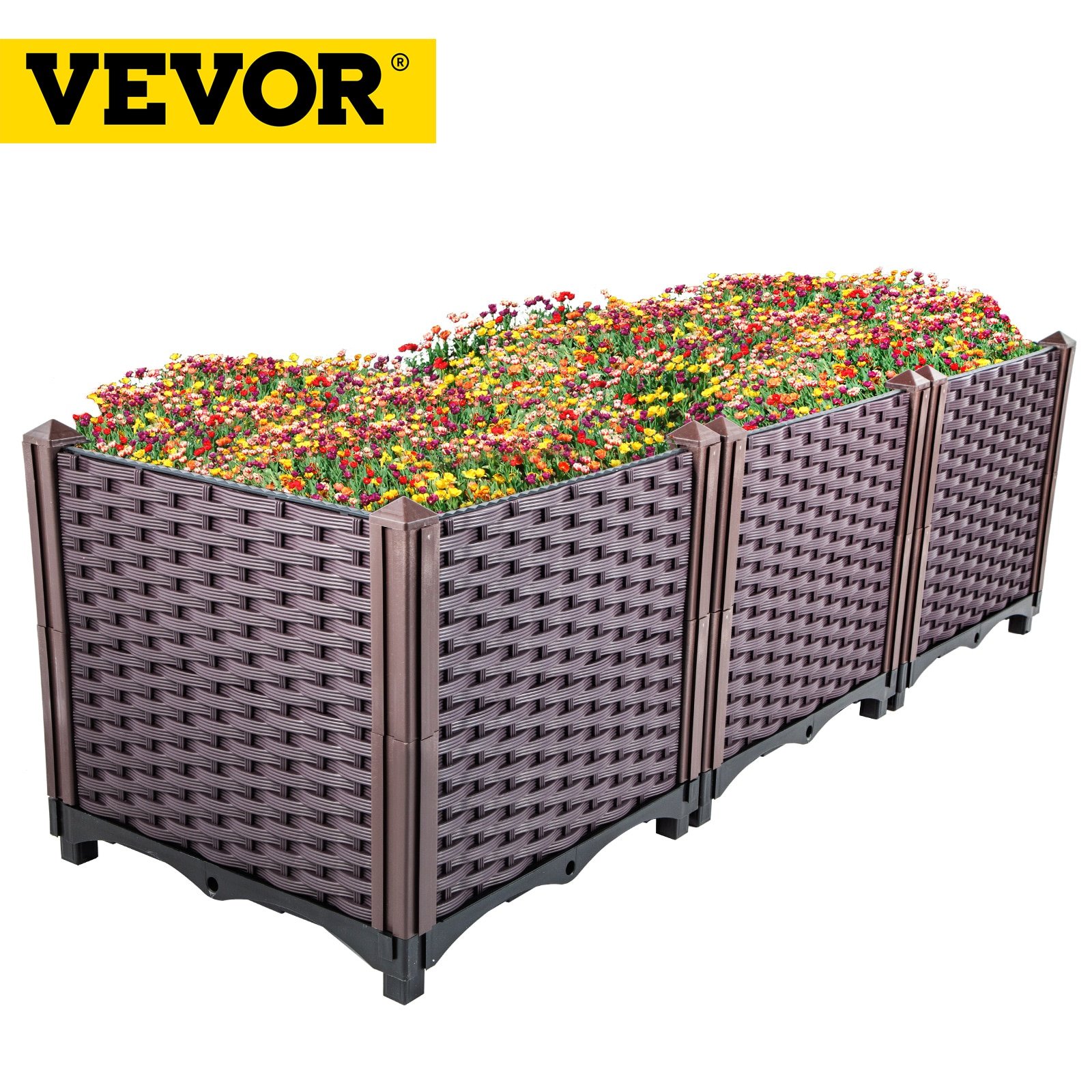 VEVOR-Plastic-Raised-Garden-Beds-In-Outdoor-20-5-H-14-5-H-Flower-Box-Kit