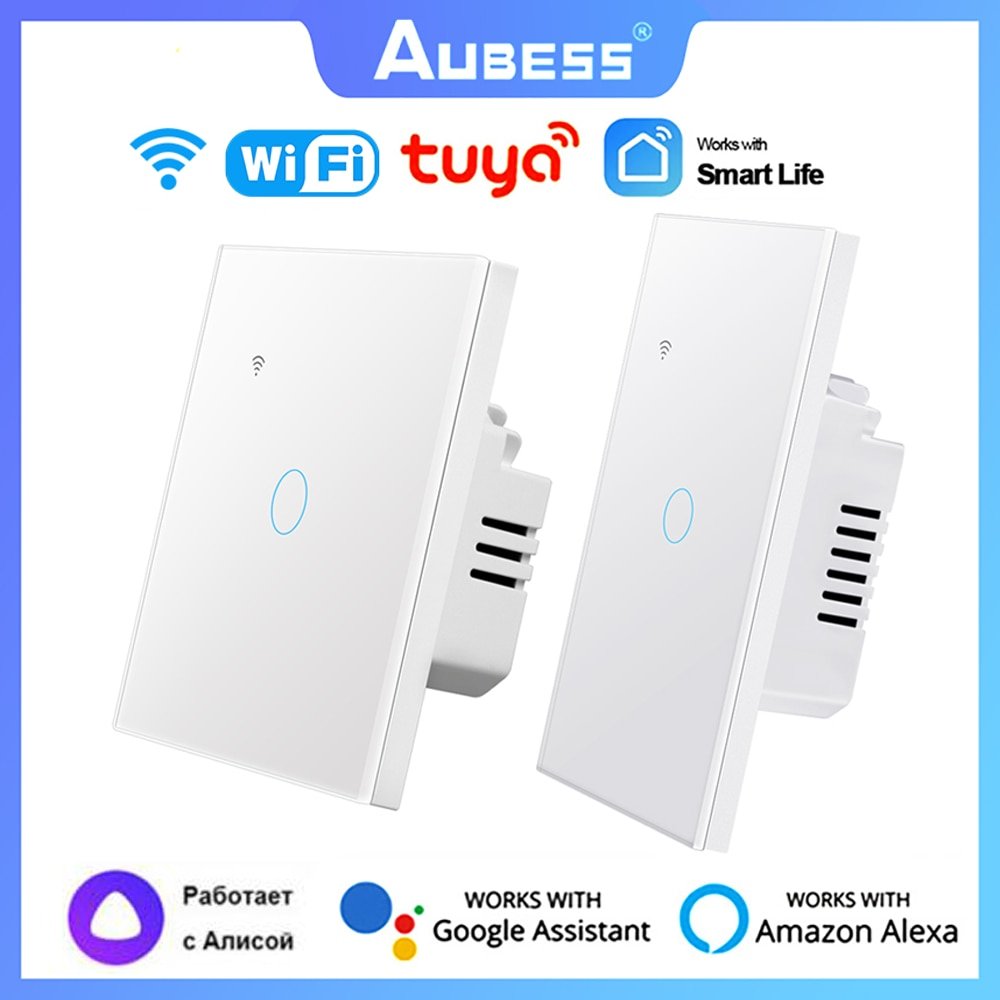 WiFi-Smart-Light-Switch-US-EU-Glass-Screen-Touch-Panel-Tuya-Smart-Life-App-Control-Works